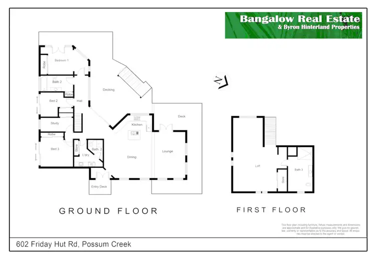 Floorplan of Homely house listing, 602 Friday Hut Rd, Possum Creek NSW 2479