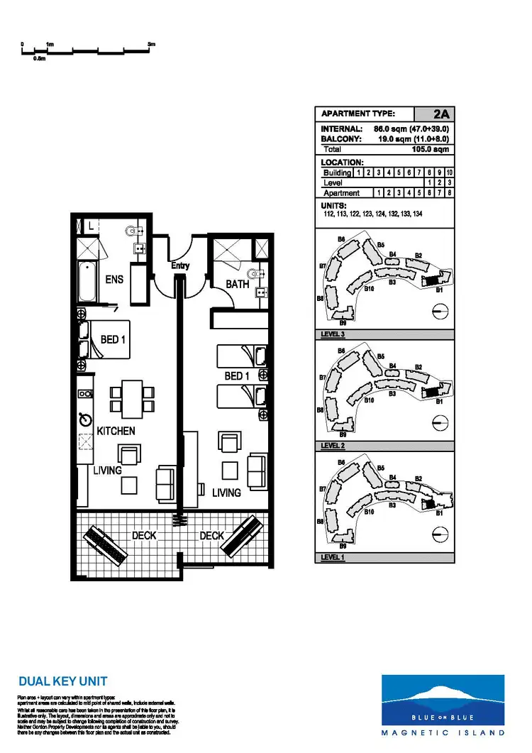 Floorplan of Homely apartment listing, 134/123 Sooning St (Blue On Blue), Nelly Bay QLD 4819