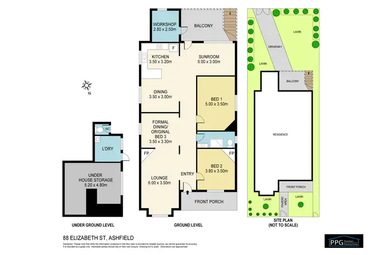 Floorplan of Homely house listing, 88 Elizabeth Street, Ashfield NSW 2131