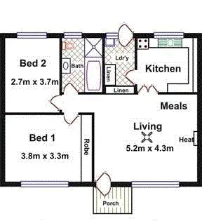Floorplan of Homely unit listing, 2/458 Glynburn Road, Burnside SA 5066
