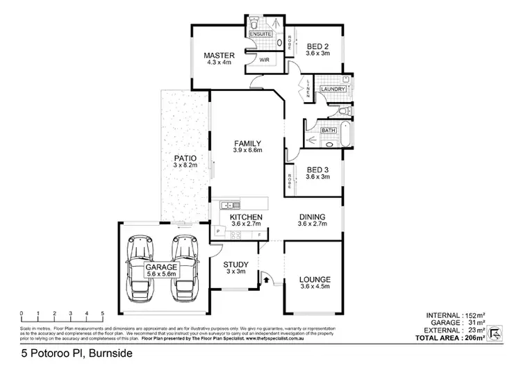 Floorplan of Homely house listing, 5 Potoroo Place, Burnside QLD 4560