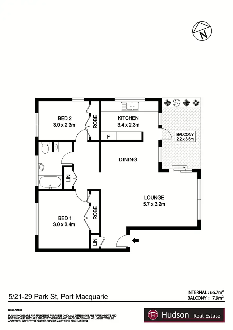 Floorplan of Homely unit listing, 5/21 Park Street, Port Macquarie NSW 2444