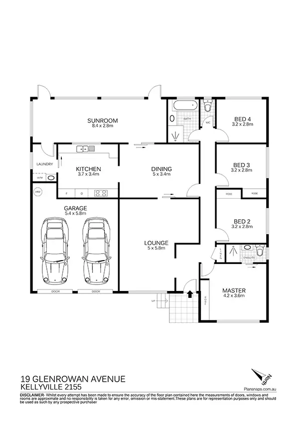 Floorplan of Homely house listing, 19 Glenrowan Av St, Kellyville NSW 2155