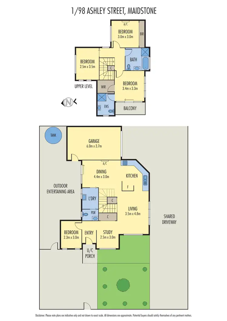 Floorplan of Homely townhouse listing, 1/98 Ashley Street, Maidstone VIC 3012