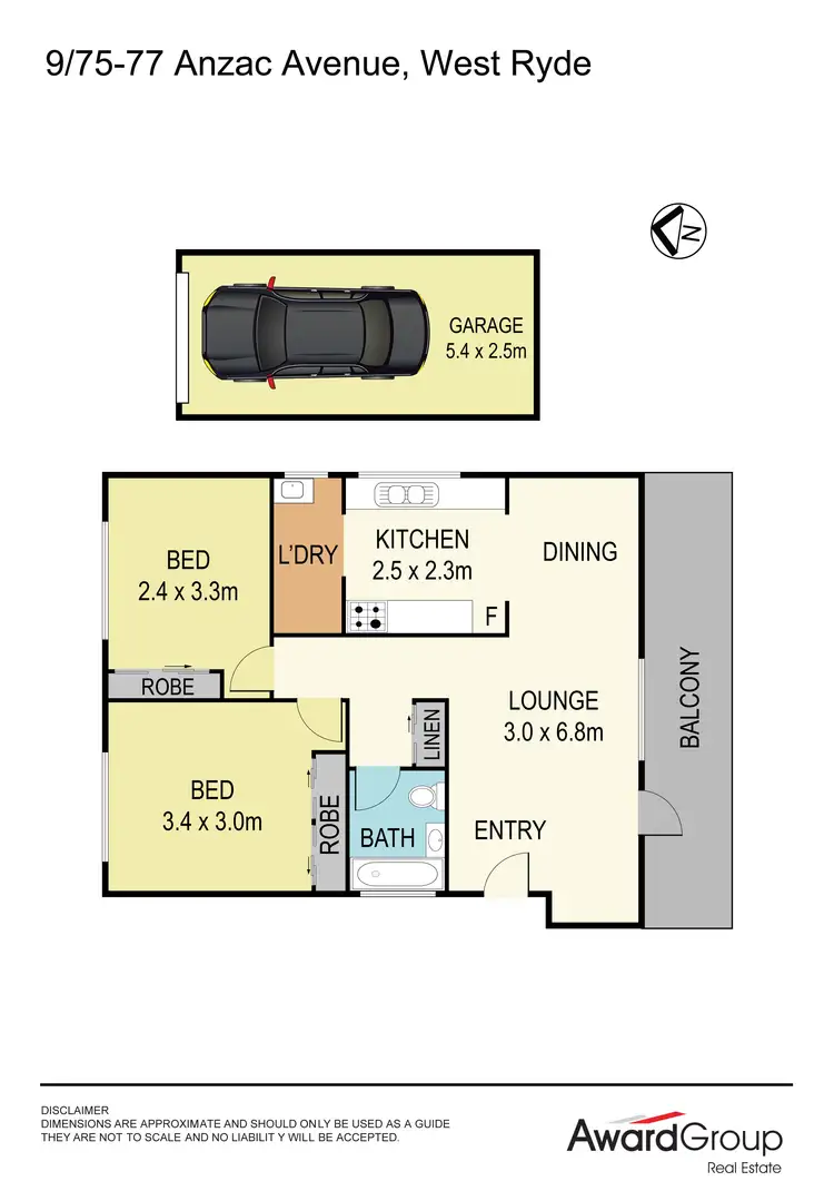 Floorplan of Homely unit listing, 9/75 - 77 Anzac Avenue, West Ryde NSW 2114