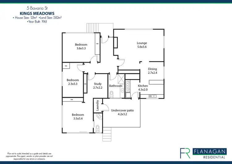 Floorplan of Homely house listing, 5 Bavaria Street, Kings Meadows TAS 7249