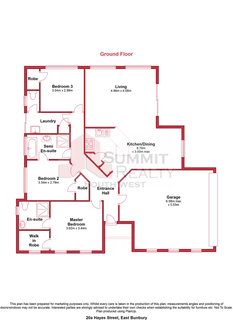 Floorplan of Homely unit listing, 20A Hayes Street, Bunbury WA 6230
