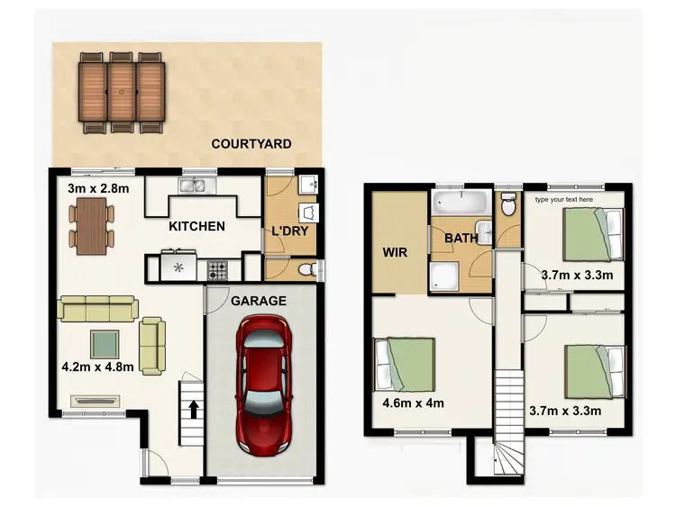 Floorplan of Homely townhouse listing, 44/69 Shailer Road, Shailer Park QLD 4128