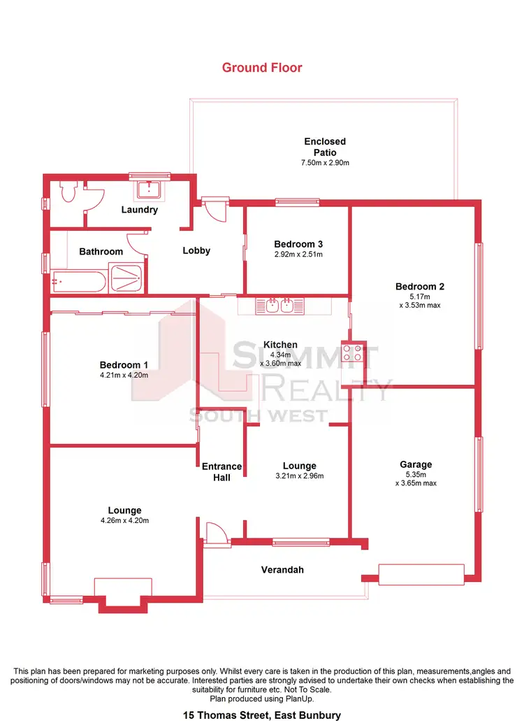 Floorplan of Homely house listing, 15 Thomas Street, Bunbury WA 6230