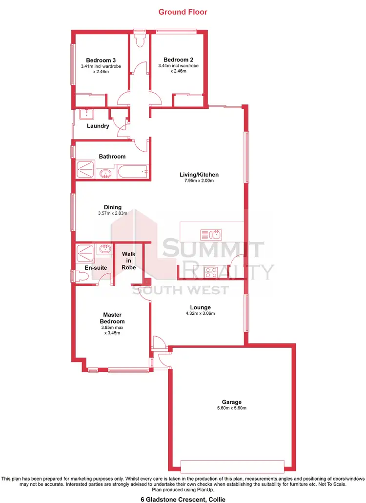 Floorplan of Homely house listing, 6 Gladstone Crescent, Collie WA 6225