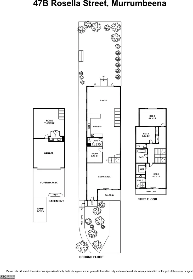 Floorplan of Homely house listing, 47b Rosella Street, Murrumbeena VIC 3163