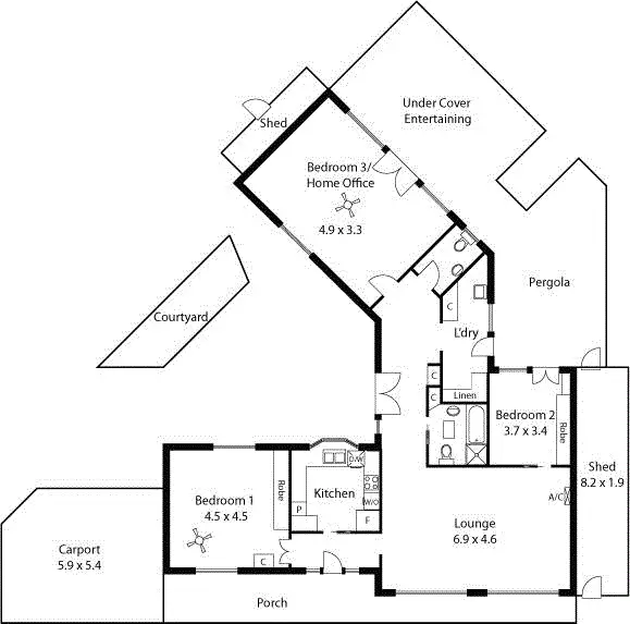 Floorplan of Homely house listing, 4 Hudson Avenue, Rostrevor SA 5073