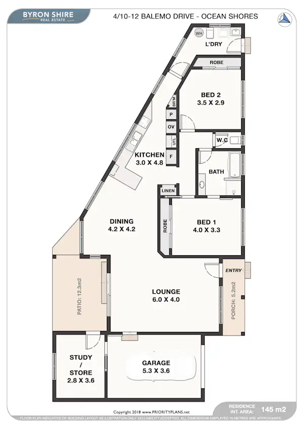 Floorplan of Homely villa listing, 4/10 Balemo Dr, Ocean Shores NSW 2483