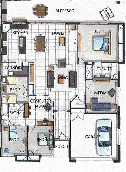 Floorplan of Homely house listing, 4 Brand Place, Mooloolah Valley QLD 4553