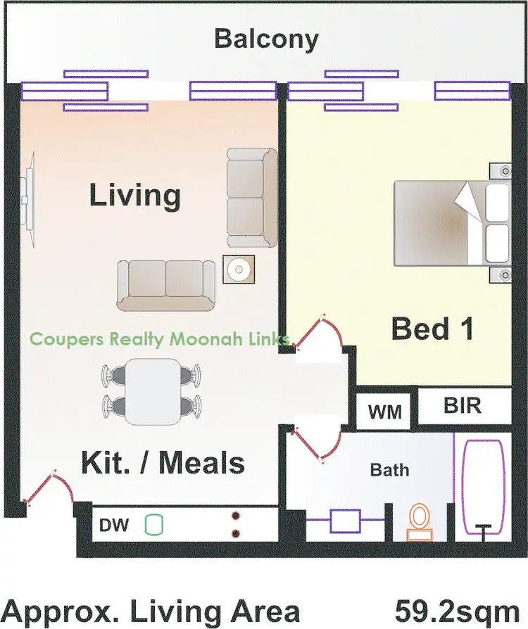 Floorplan of Homely apartment listing, 59/50 Peter Thomson Drive, Fingal VIC 3939