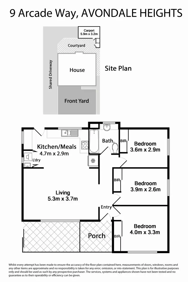 Floorplan of Homely house listing, 9 Arcade Way, Avondale Heights VIC 3034
