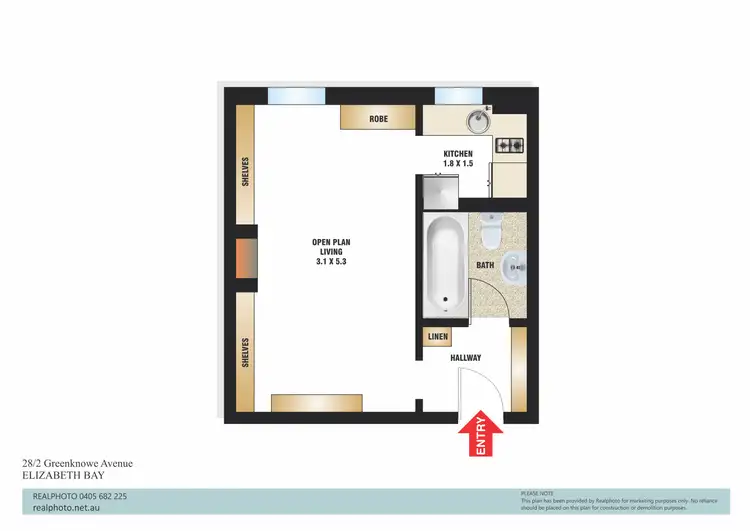 Floorplan of Homely unit listing, 28/2 Greenknowe Avenue, Potts Point NSW 2011