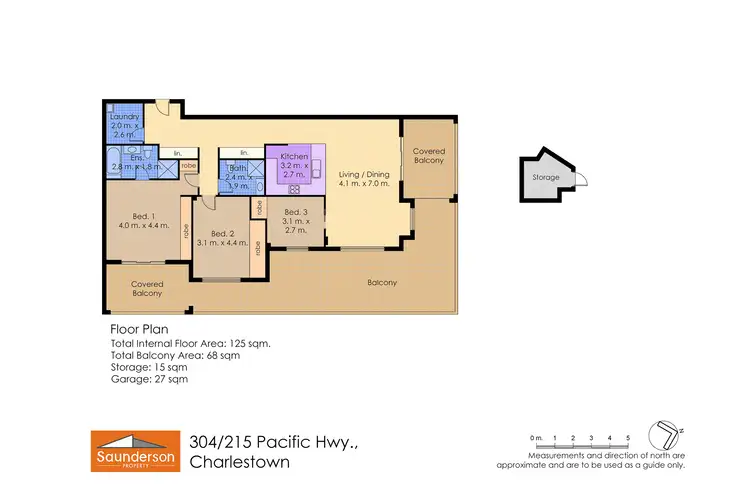 Floorplan of Homely unit listing, Unit 304/215 Pacific Highway St, Charlestown NSW 2290