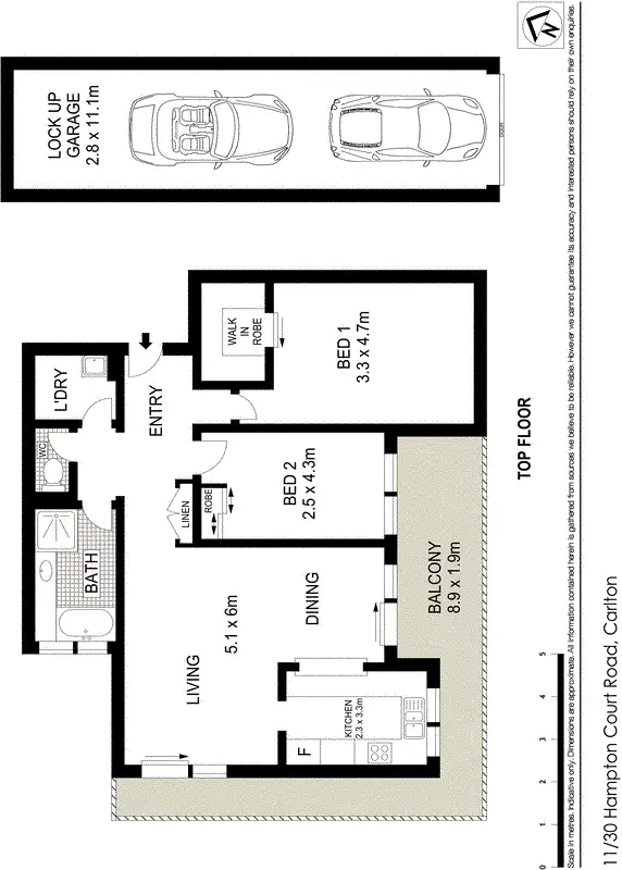 Floorplan of Homely unit listing, 11/30 Hampton Court Road, Carlton NSW 2218