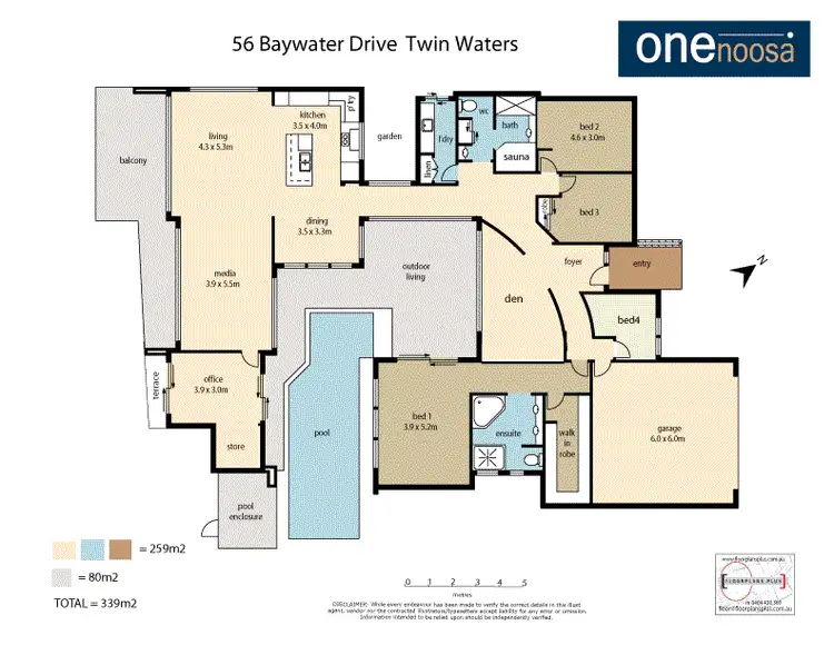 Floorplan of Homely house listing, 56 Baywater Drive St, Twin Waters QLD 4564