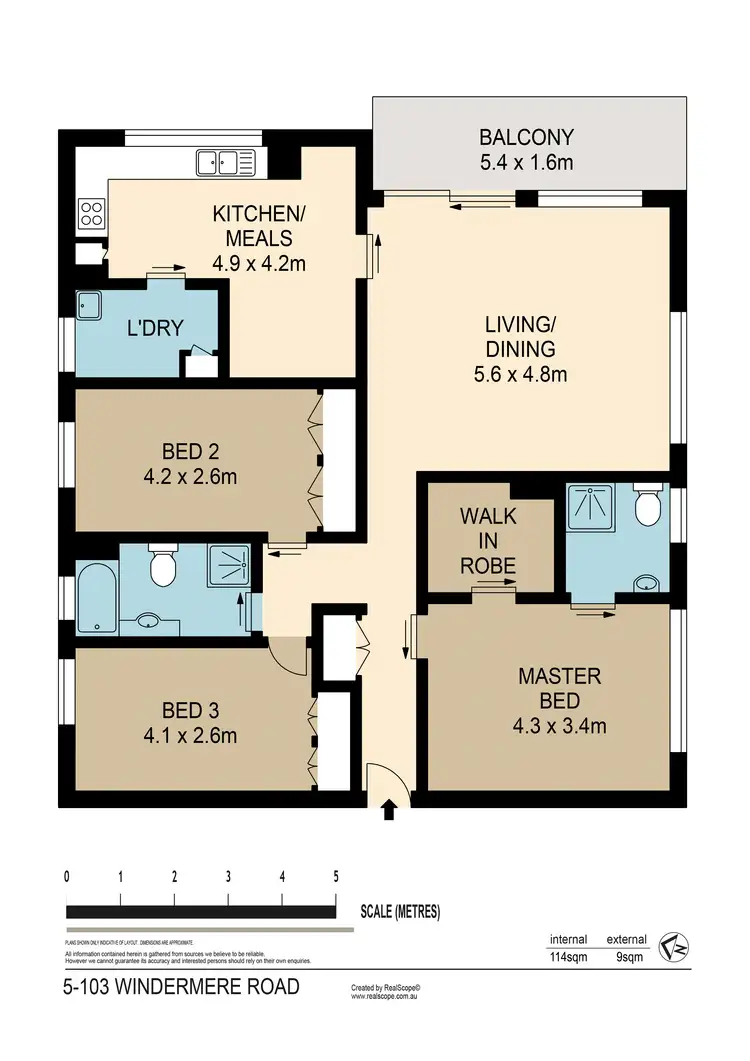 Floorplan of Homely unit listing, 5/103 Windermere Rd, Hamilton QLD 4007