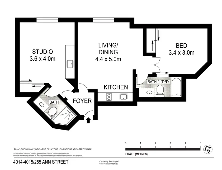 Floorplan of Homely apartment listing, 4014-4015/255 Ann Street, Brisbane City QLD 4000