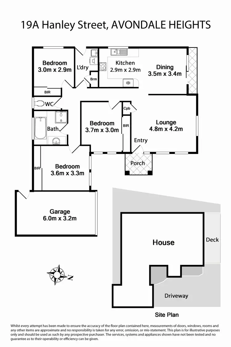 Floorplan of Homely unit listing, 19A Hanley Street, Avondale Heights VIC 3034