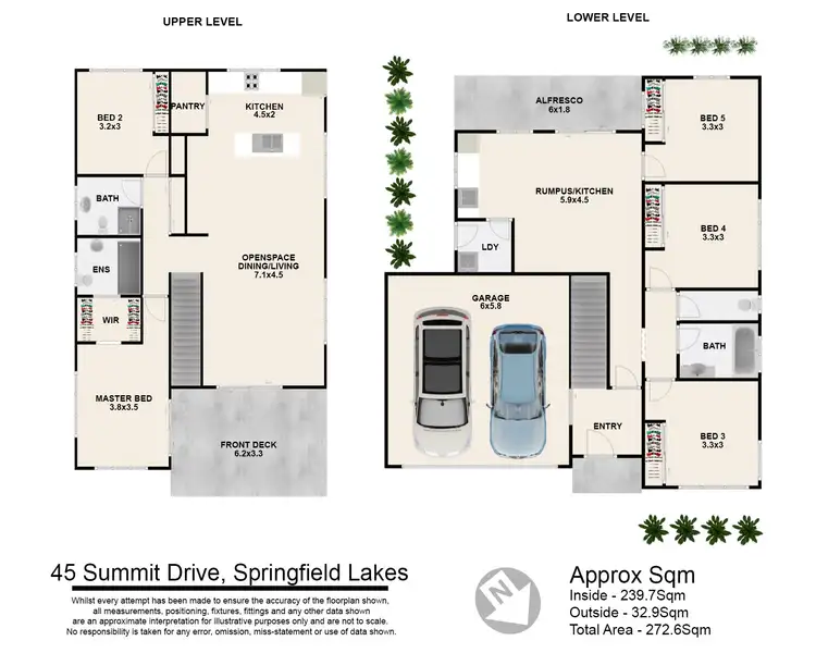 Floorplan of Homely house listing, 45 Summit Drive, Springfield Lakes QLD 4300