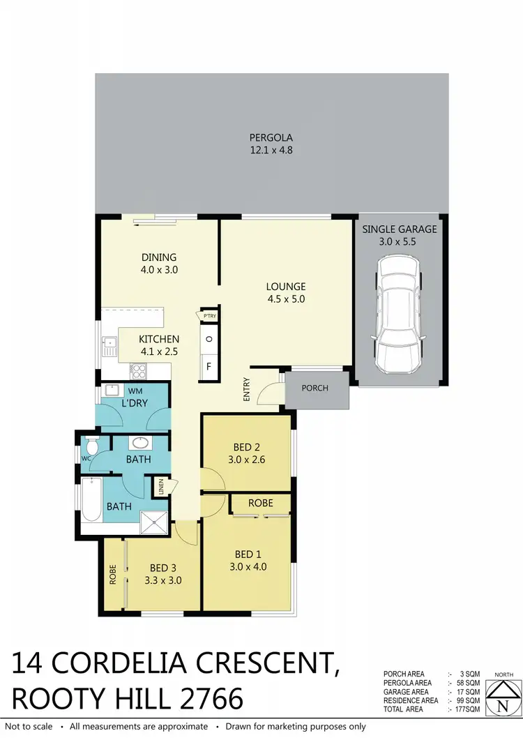 Floorplan of Homely house listing, 14 Cordelia Crescent, Rooty Hill NSW 2766