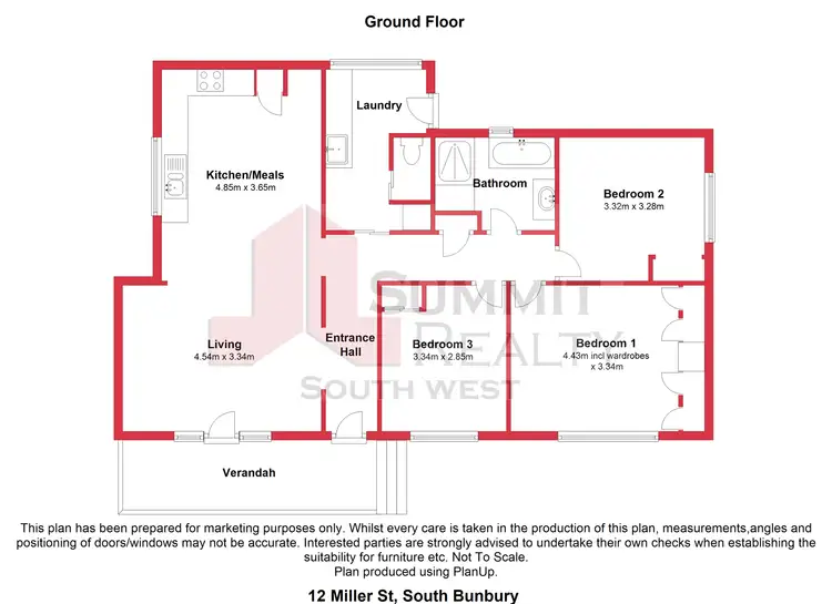 Floorplan of Homely house listing, 12 Miller Street, South Bunbury WA 6230