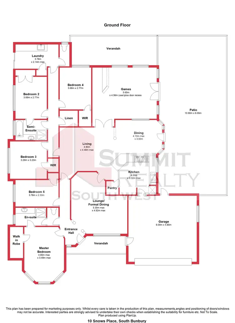 Floorplan of Homely house listing, 10 Snows Place, South Bunbury WA 6230