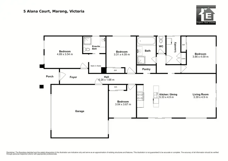 Floorplan of Homely house listing, 5 Alana Court, Marong VIC 3515
