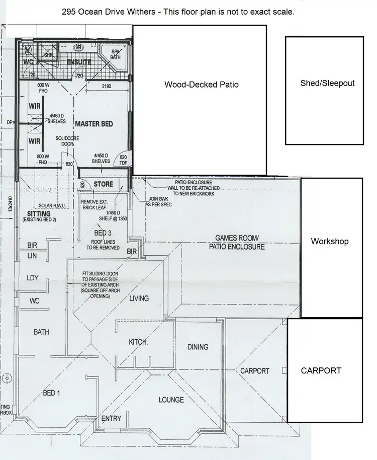 Floorplan of Homely house listing, 295 Ocean Drive, Withers WA 6230