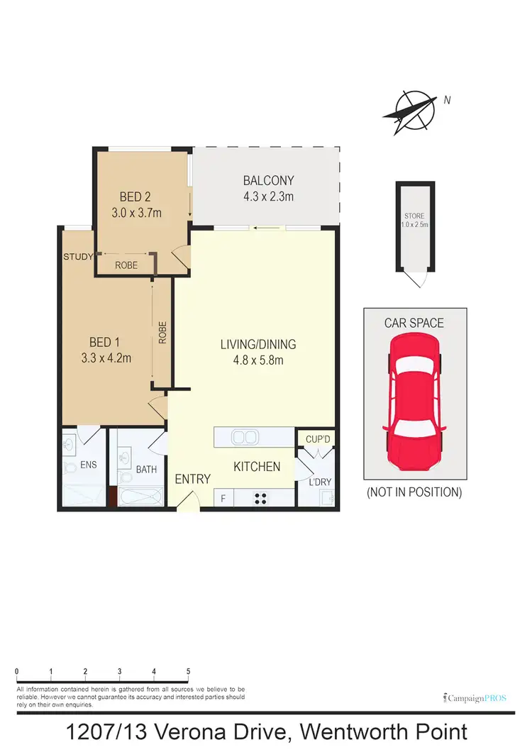 Floorplan of Homely apartment listing, 1207/13 Verona Dr, Wentworth Point NSW 2127