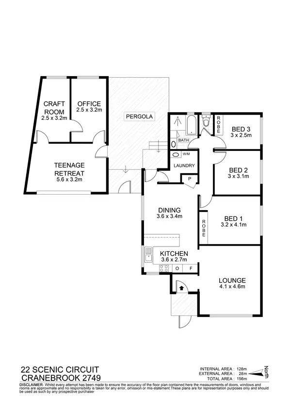 Floorplan of Homely house listing, 22 Scenic Circuit, Cranebrook NSW 2749