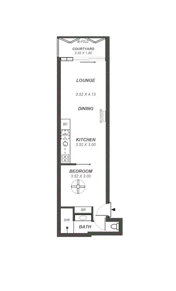 Floorplan of Homely unit listing, 101/10 Balfours Way, Adelaide SA 5000