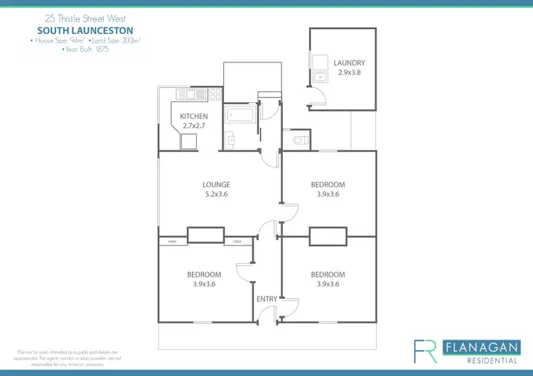 Floorplan of Homely house listing, 25 Thistle St, South Launceston TAS 7249