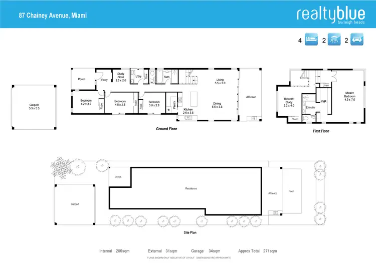 Floorplan of Homely house listing, 87 Chainey Avenue, Miami QLD 4220