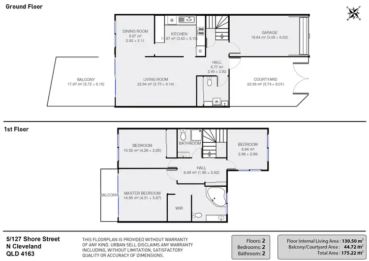 Floorplan of Homely townhouse listing, 5/127 Shore St North, Cleveland QLD 4163