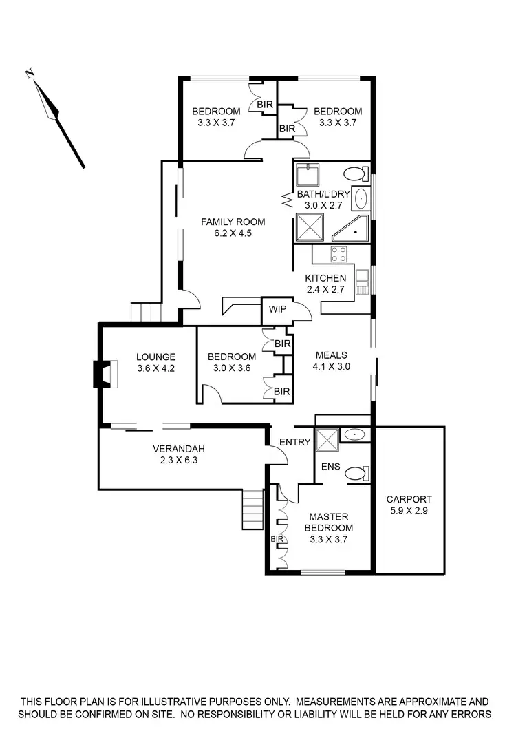 Floorplan of Homely unit listing, 1/8 Owen Street, Boronia VIC 3155