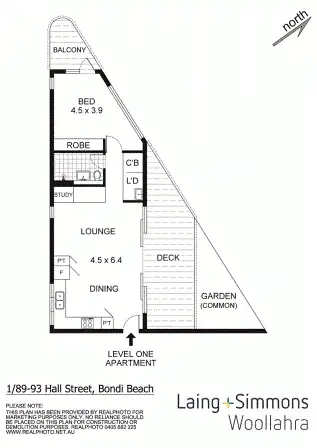 Floorplan of Homely unit listing, 1/89 Hall Street, Bondi NSW 2026