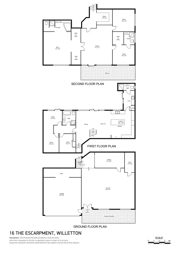 Floorplan of Homely house listing, 16 The Escarpment, Willetton WA 6155