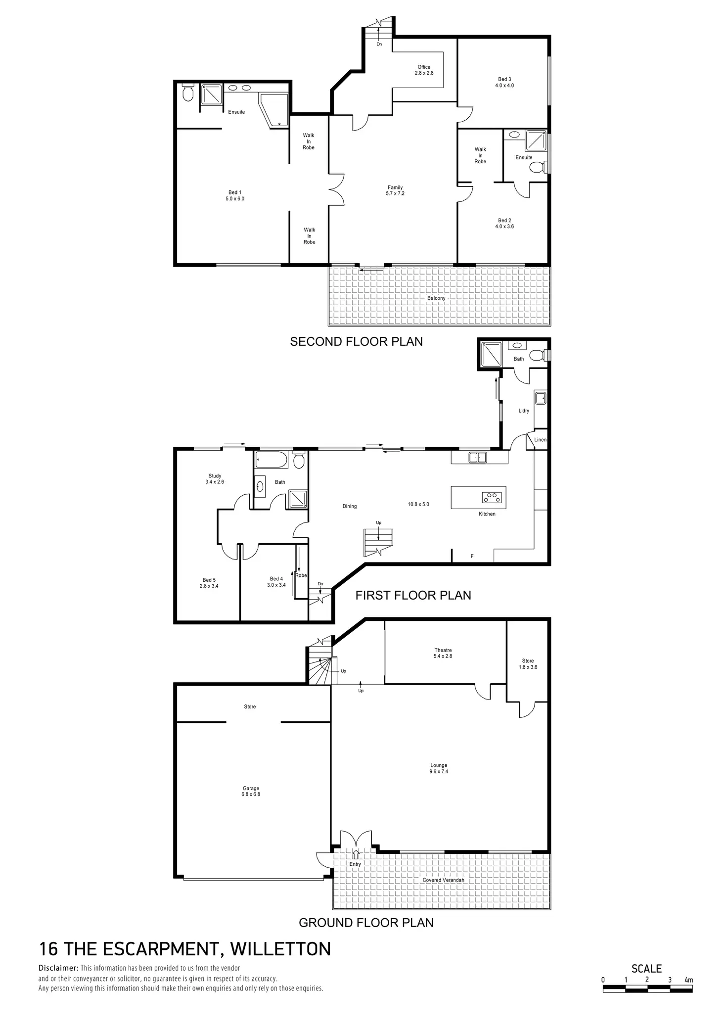 Floorplan of Homely house listing, 16 The Escarpment, Willetton WA 6155