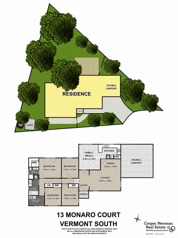 Floorplan of Homely house listing, 13 Monaro Court, Vermont South VIC 3133