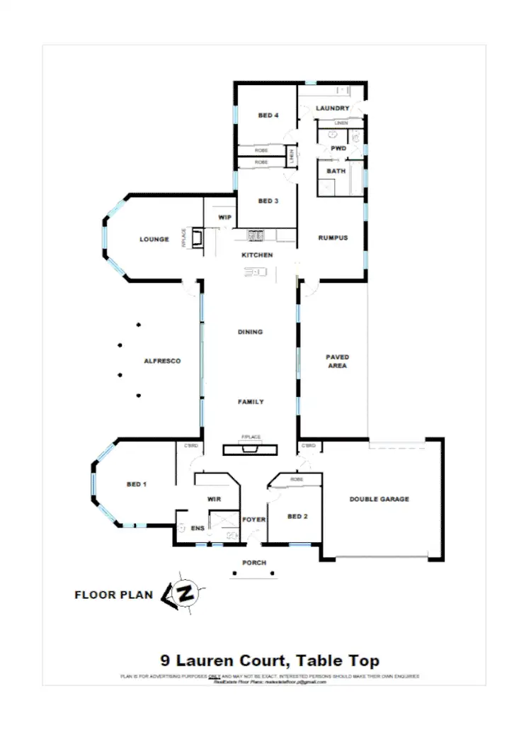 Floorplan of Homely house listing, 9 Lauren Ct, Table Top NSW 2640