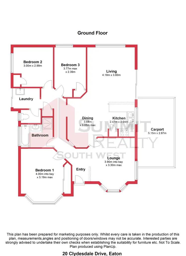 Floorplan of Homely house listing, 20 Clydesdale Drive, Eaton WA 6232