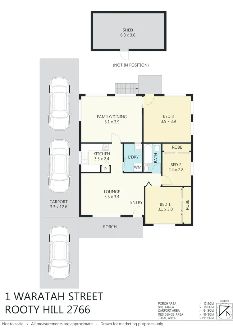 Floorplan of Homely house listing, 1 Waratah St, Rooty Hill NSW 2766