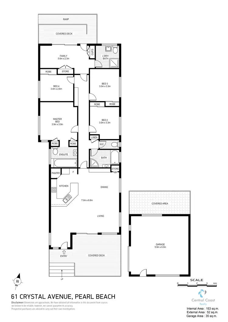 Floorplan of Homely house listing, 61 Crystal Ave, Pearl Beach NSW 2256