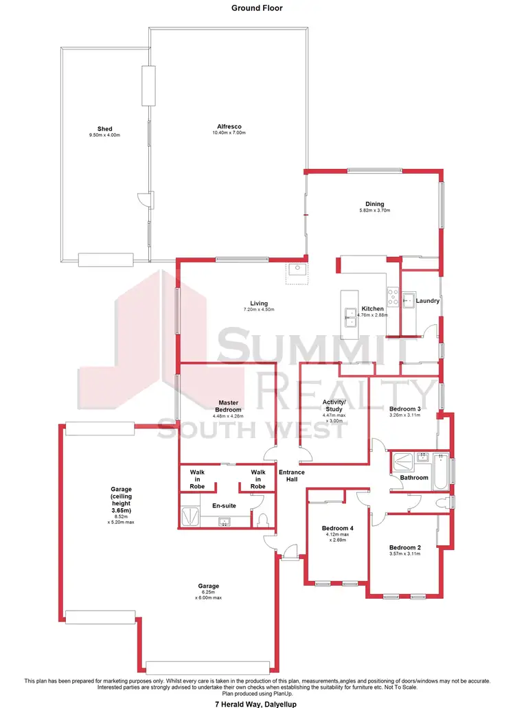 Floorplan of Homely house listing, 7 Herald Way, Dalyellup WA 6230