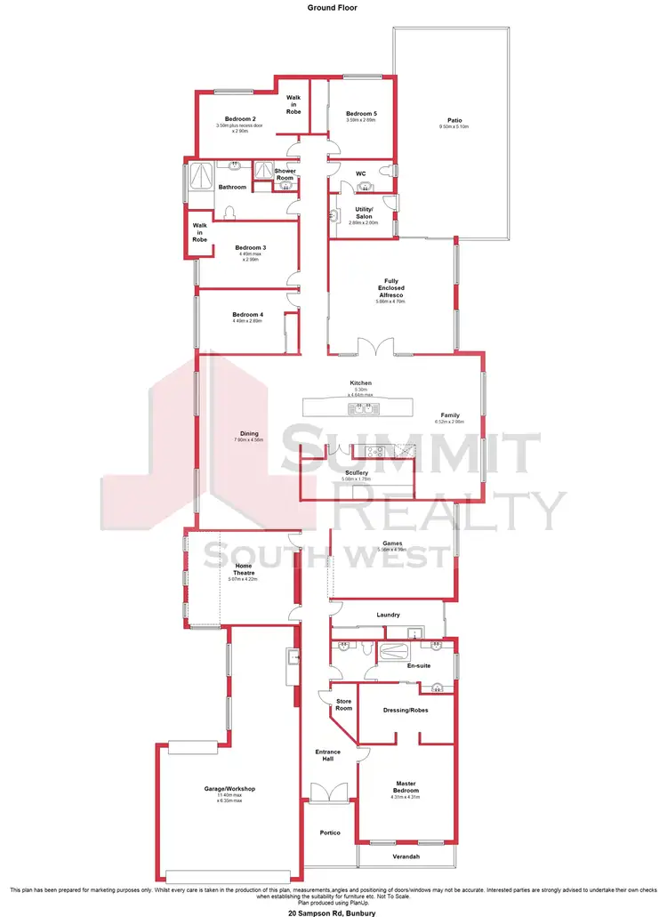 Floorplan of Homely house listing, 20 Sampson Road, Bunbury WA 6230